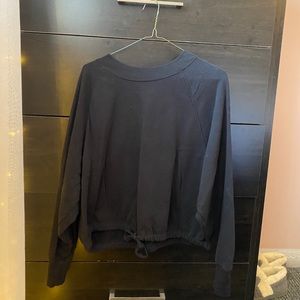 Old Navy Cropped Crewneck Hoodie Sweatshirt